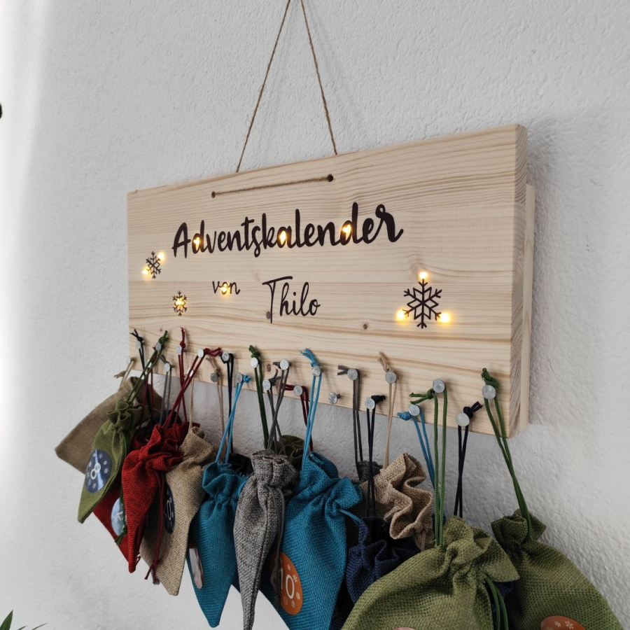 Preview: Adventskalender personalisiert ohne Beleuchtung
