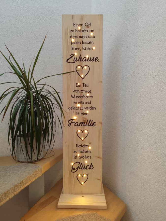 Aufsteller Geschenk Zuhause