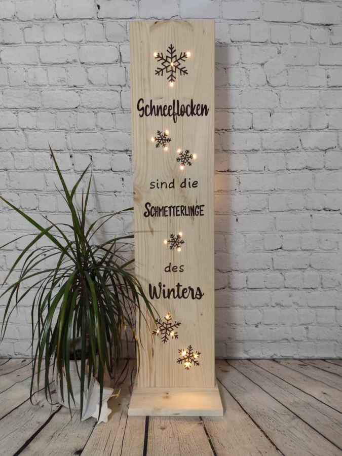 Schneeflocken-sind-die-Schmetterlinge-des-Winters-Holzschild
