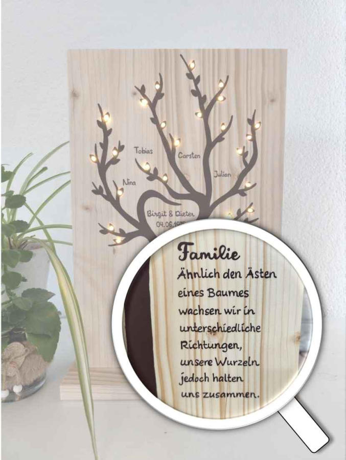 Stammbaum Familienbaum mit Herz