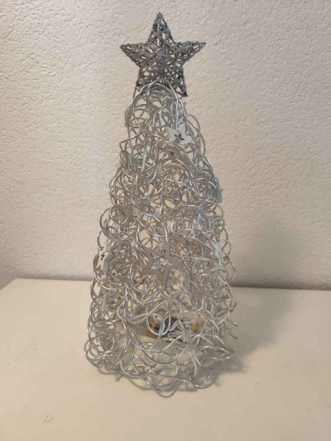Preview: Weihnachtsbaum-Aludraht-weiß-silber