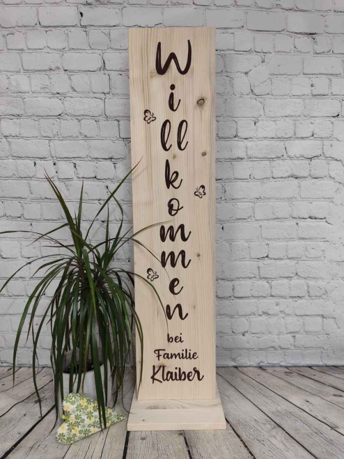 Willkommen Einzugsgeschenk Holzschild