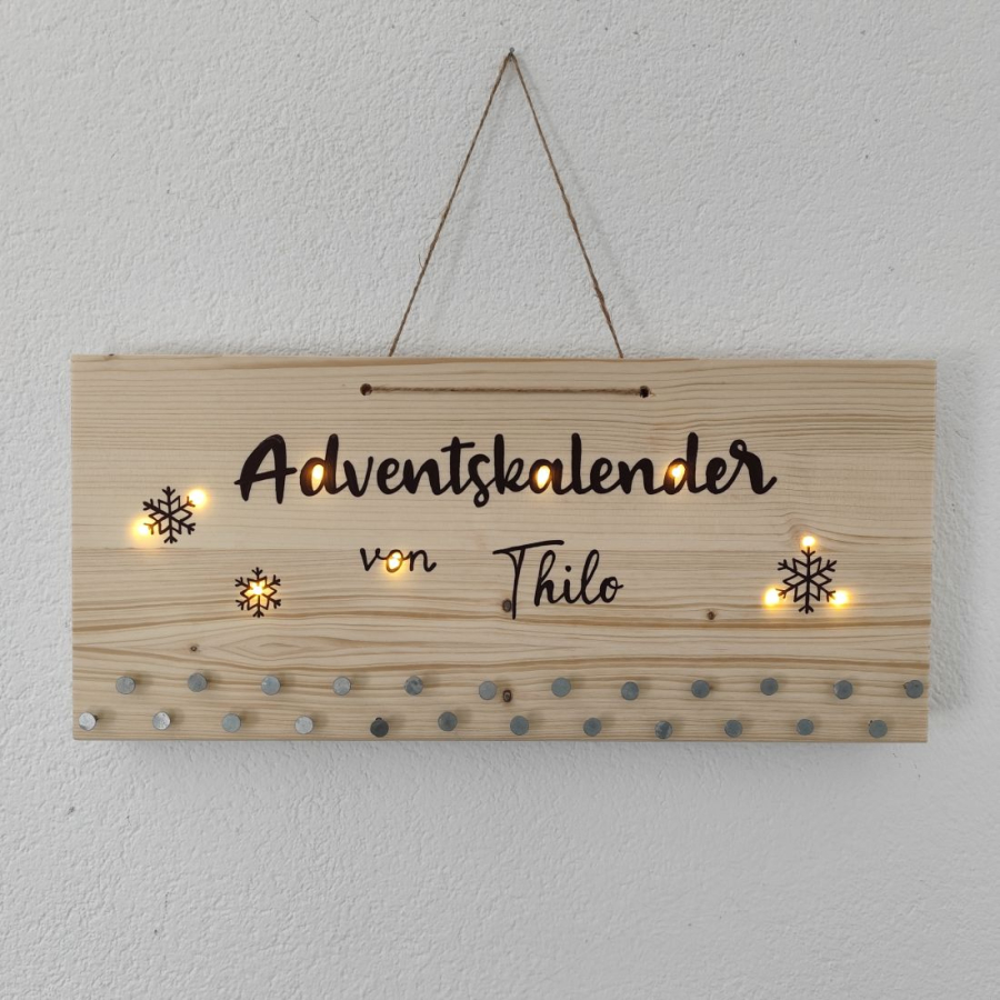 Adventskalender Holz mit Name