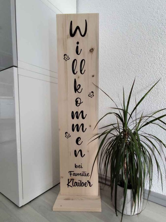 Willkommen Schild Geschenk Hochzeit